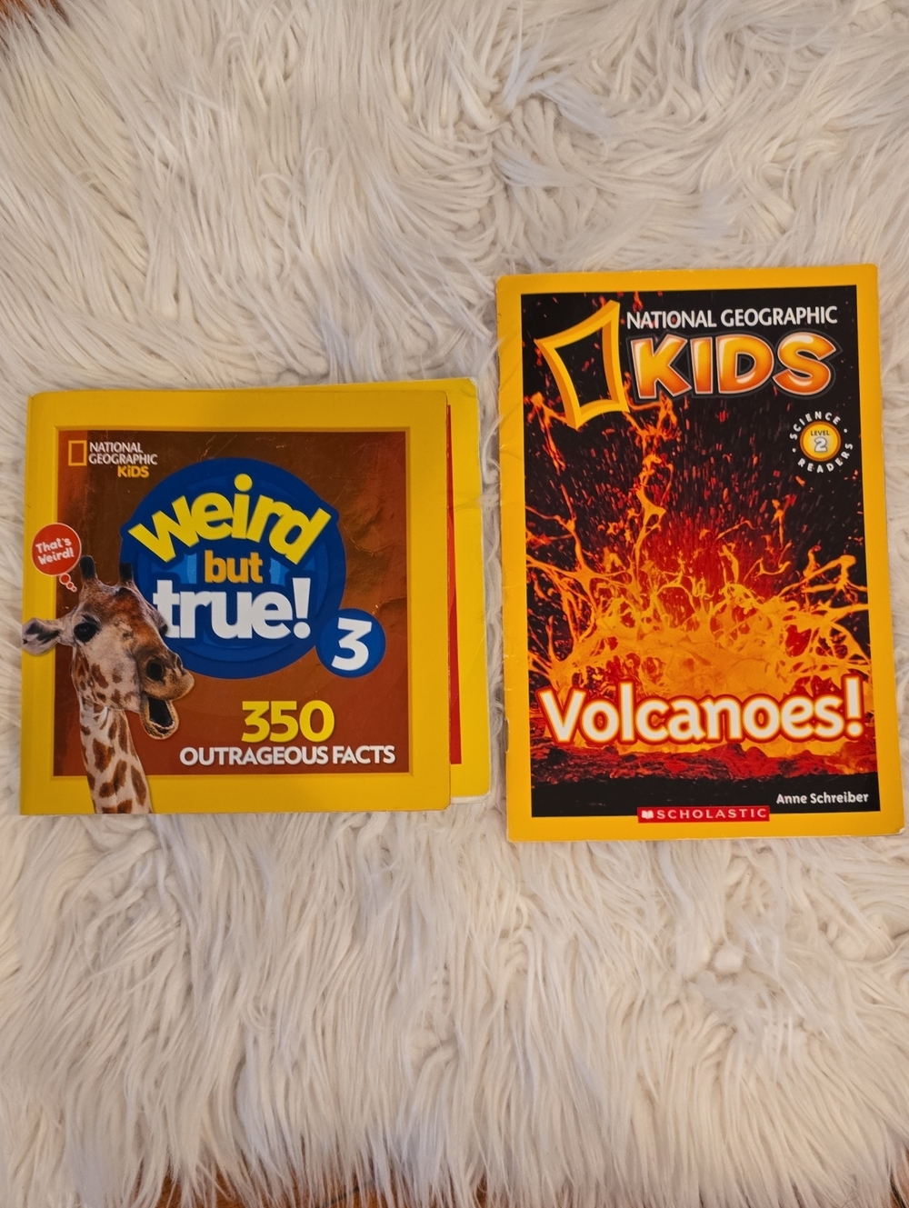 National Geographic Kids Yellow Weird but True! 3 & Volcanoes! Book Set